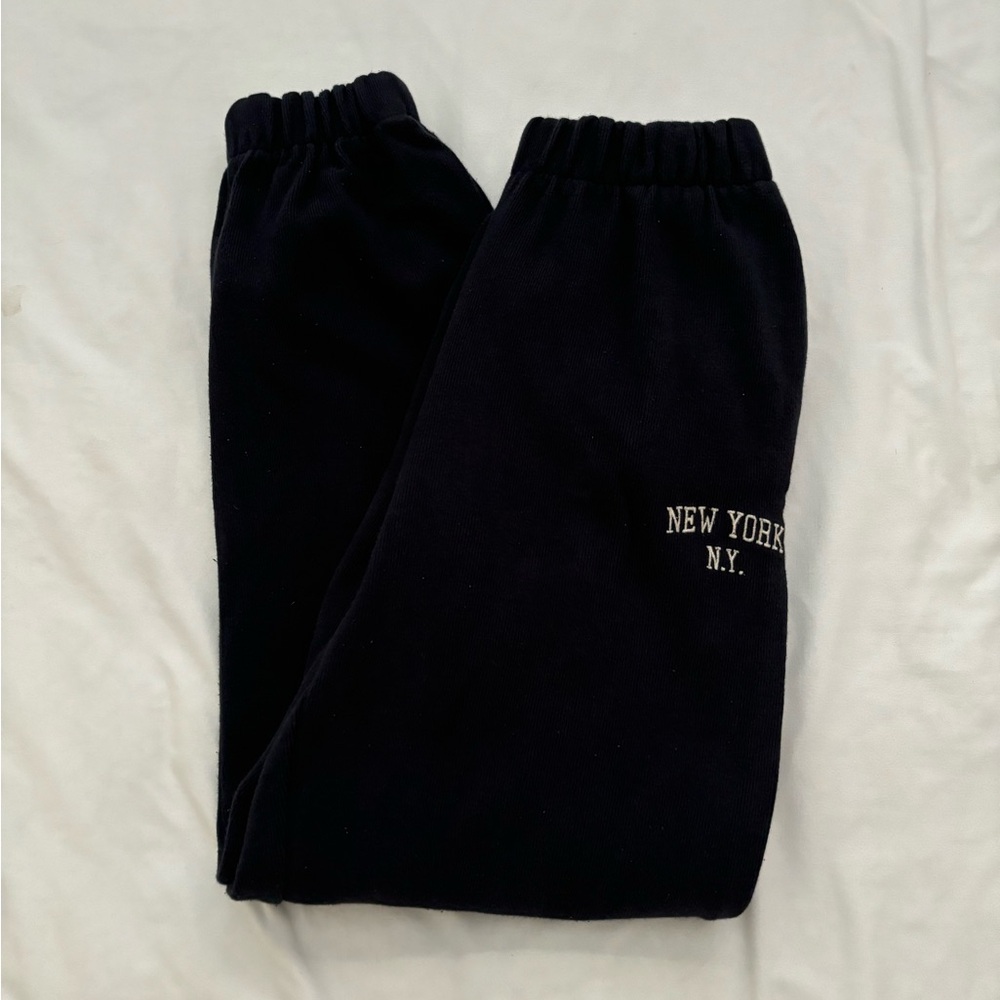 Navy blue brandy sweats! Barely worn & no signs of wear.